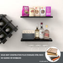 Set of 5 Wall Mount Wine Rack Set with Storage Shelves