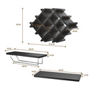 Set of 5 Wall Mount Wine Rack Set with Storage Shelves