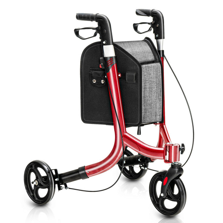 3-Wheel Rolling Walker with Adjustable Handle