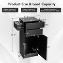 Salon Station Storage Cabinet with 6 Hair Dryer Holders for Hair Stylist
