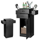 Salon Station Storage Cabinet with 6 Hair Dryer Holders for Hair Stylist