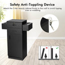 Salon Station Storage Cabinet with 6 Hair Dryer Holders for Hair Stylist