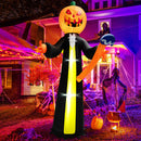 10 Feet Halloween Inflatable Pumpkin Ghosts with Built-in LEDs