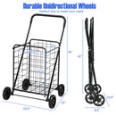 Portable Folding Shopping Cart Utility for Grocery Laundry