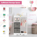 Kids Dress up Storage Costume Closet with Mirror and Toy Bins