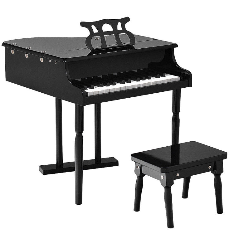 30-Key Kids Piano Keyboard Toy with Bench Piano Lid and Music Rack