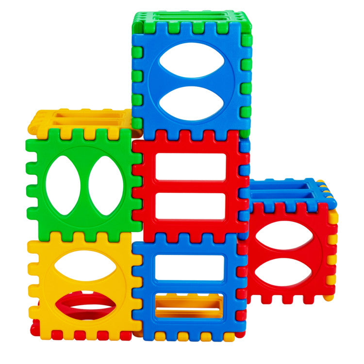 32 Pieces Big Waffle Block Set Kids Educational Stacking Building Toy