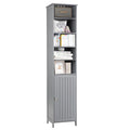 72 Inches Free Standing Tall Floor Bathroom Storage Cabinet - Brown