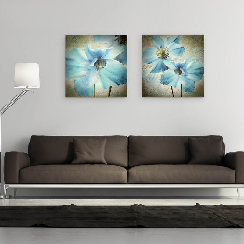 Flowers Unframed Wall Canvas Prints for Home Decorations 2 PCS