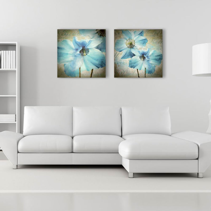 Flowers Unframed Wall Canvas Prints for Home Decorations 2 PCS