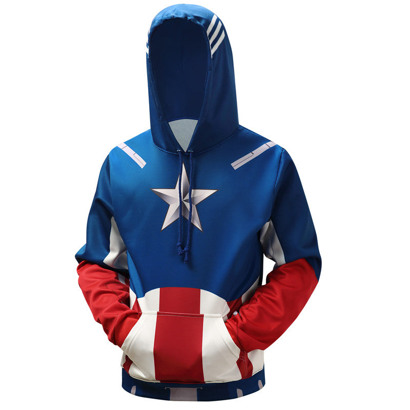Marvel Captain America Hoodies 3D Printing Sweatshirt