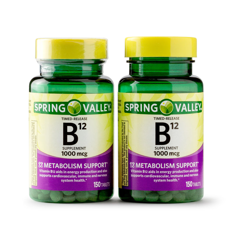 Spring Valley Vitamin B12 Timed Release Tablets, 1000 mcg, 150 Count