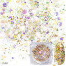 Gradient Mermaid Flake Nail Glitter Hexagon Holo Sequins Powder 3D Manicure Nail Art