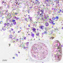 Gradient Mermaid Flake Nail Glitter Hexagon Holo Sequins Powder 3D Manicure Nail Art
