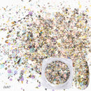 Gradient Mermaid Flake Nail Glitter Hexagon Holo Sequins Powder 3D Manicure Nail Art