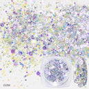 Gradient Mermaid Flake Nail Glitter Hexagon Holo Sequins Powder 3D Manicure Nail Art