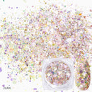 Gradient Mermaid Flake Nail Glitter Hexagon Holo Sequins Powder 3D Manicure Nail Art