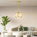 Modern LED Pendant Light with 42 Inches Adjustable Suspender - Golden