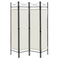 6 Feet 4-Panel Folding Freestanding Room Divider