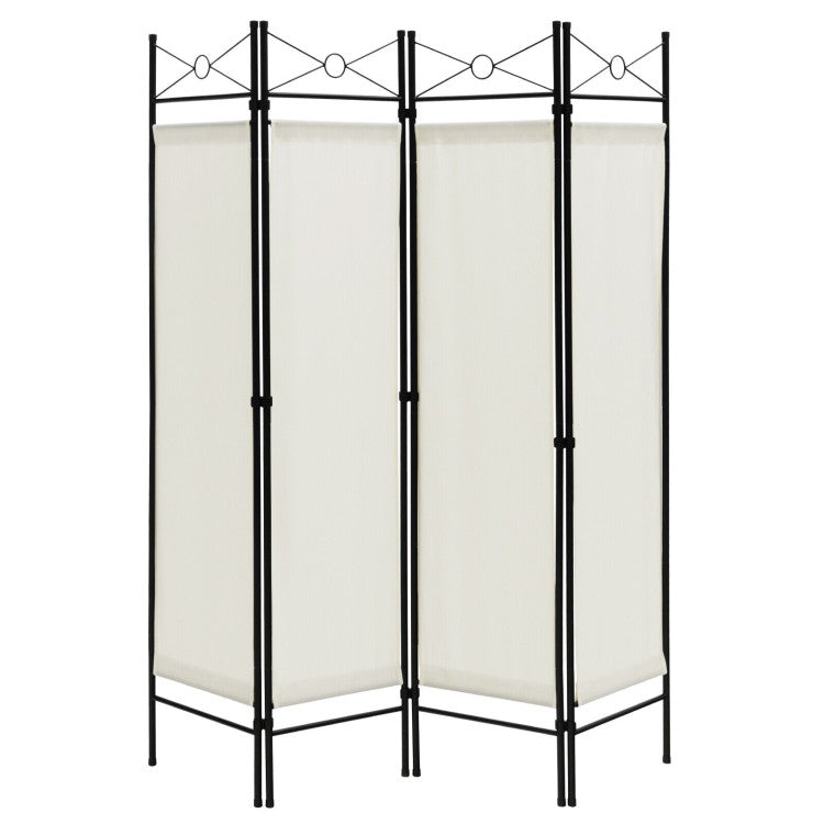 6 Feet 4-Panel Folding Freestanding Room Divider