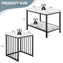 Set of 2 Nesting End Tables with Storage Shelf (White)