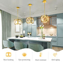 Modern LED Pendant Light with 42 Inches Adjustable Suspender - Golden