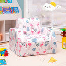 3-in-1 Convertible Kid Sofa Bed Flip-Out Chair Lounger for Toddler - Pink