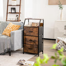 Industrial Dresser Organizer Unit with 2 Fabric Drawers and Sturdy Steel Frame
