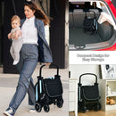 One-Hand Folding Portable Lightweight Baby Stroller with Aluminum Frame (Blue)