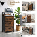 Industrial Dresser Organizer Unit with 2 Fabric Drawers and Sturdy Steel Frame