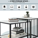 Set of 2 Nesting End Tables with Storage Shelf (White)