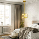 Modern LED Pendant Light with 42 Inches Adjustable Suspender - Golden