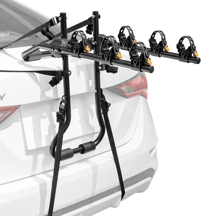 3-Bike Trunk Mounted Bike Rack for Sedan Hatchback Minivan SUV