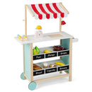 Kids Wooden Ice Cream Cart with Chalkboard and Storage