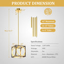 Modern LED Pendant Light with 42 Inches Adjustable Suspender - Golden