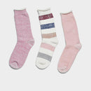 WOMEN'S SOF SOLE CREW SWEATSHIRT COZY SOCKS (3-PACK)