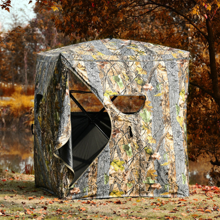 3 Person Hunting camouflage Surround View Tent with Slide Mesh Window