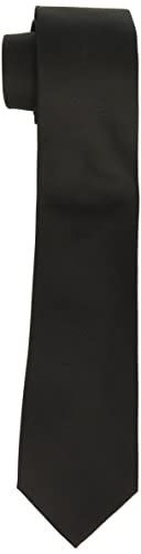 Calvin Klein Men's Black Tie, Black Solid, Regular