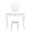 Kids Princess Makeup Dressing Play Table Set with Mirror