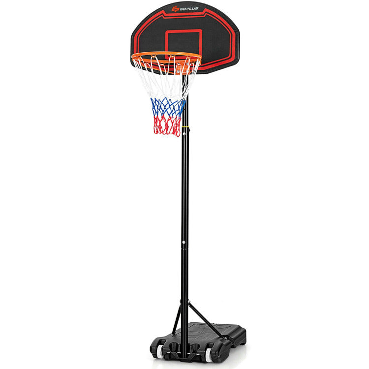 Adjustable Kids Basketball Hoop Stand with Durable Net and Wheel