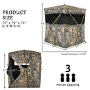 3 Person Hunting camouflage Surround View Tent with Slide Mesh Window