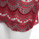 Jewel Neck Sleeveless Zippered Lace Mini Dress for Ladies