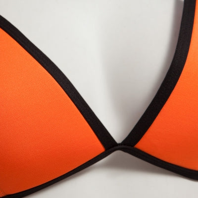 Halter Padded Push Up Bra + Low Waist Briefs Bikini Swimwear for Women