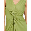 Ruched Longline V Neck Dress