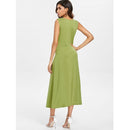 Ruched Longline V Neck Dress