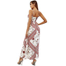 Strap Split Floral Print Bohemian Maxi Dress