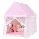 Kids Play Tent Large Playhouse Children Play Castle Fairy Tent Gift with Mat (pink)