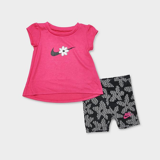 GIRLS' INFANT NIKE DAISY T-SHIRT AND BIKE SHORTS SET