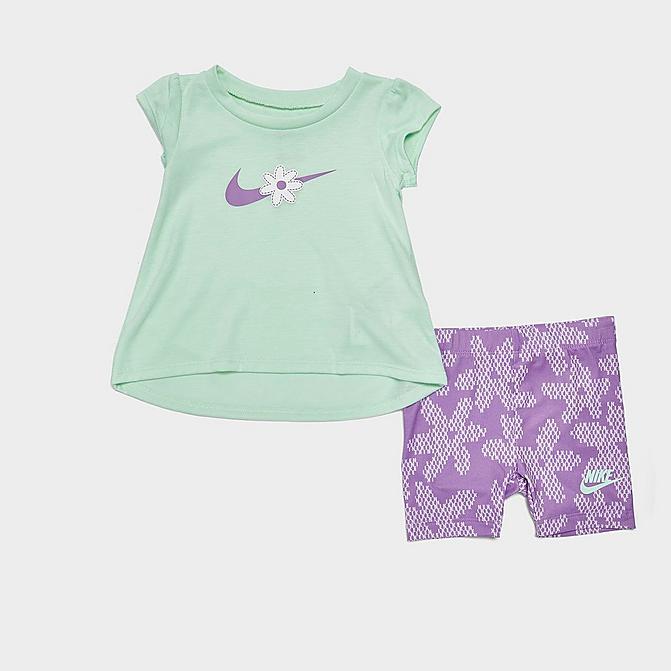 GIRLS' INFANT NIKE DAISY T-SHIRT AND BIKE SHORTS SET