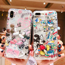 Doodle Graffiti Scribble Minnie Mickey Mouse Cartoon Clear Soft TPU Cover Case